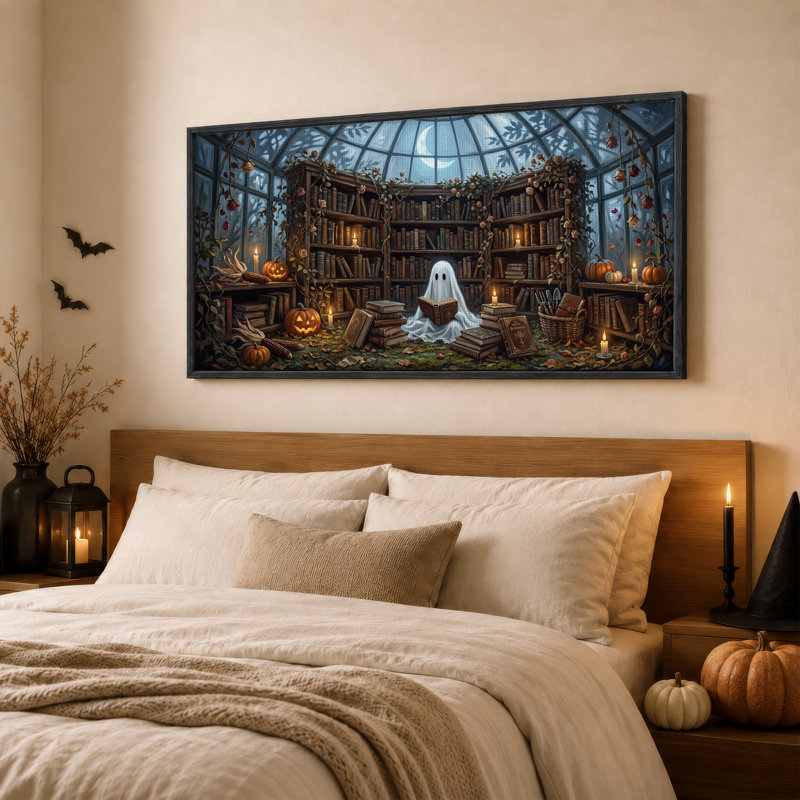 Art mural sur toile, "Ghost", 46“W x 24”H
