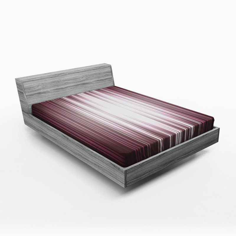 Microfiber Striped Fitted Sheet, Full Fitted Sheet