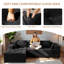 Canapé modulaire en L modulaire Cloud, revêtement en chenille douce avec dossier moelleux et coussins décoratifs, canapé confortable-378509709