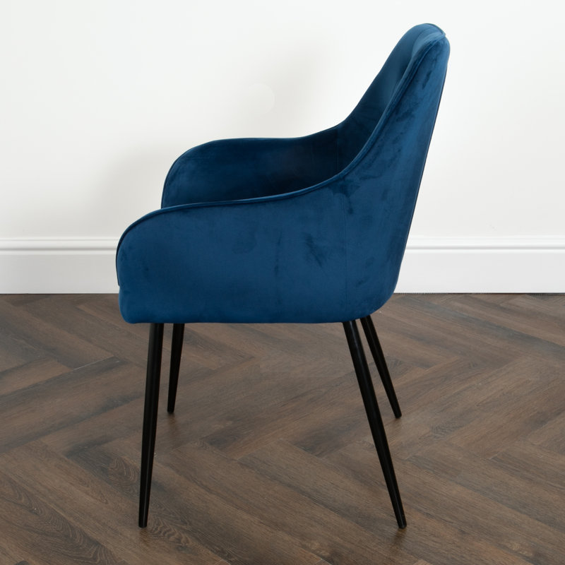 Parkview Tufted Wingback Side Chair, Blue