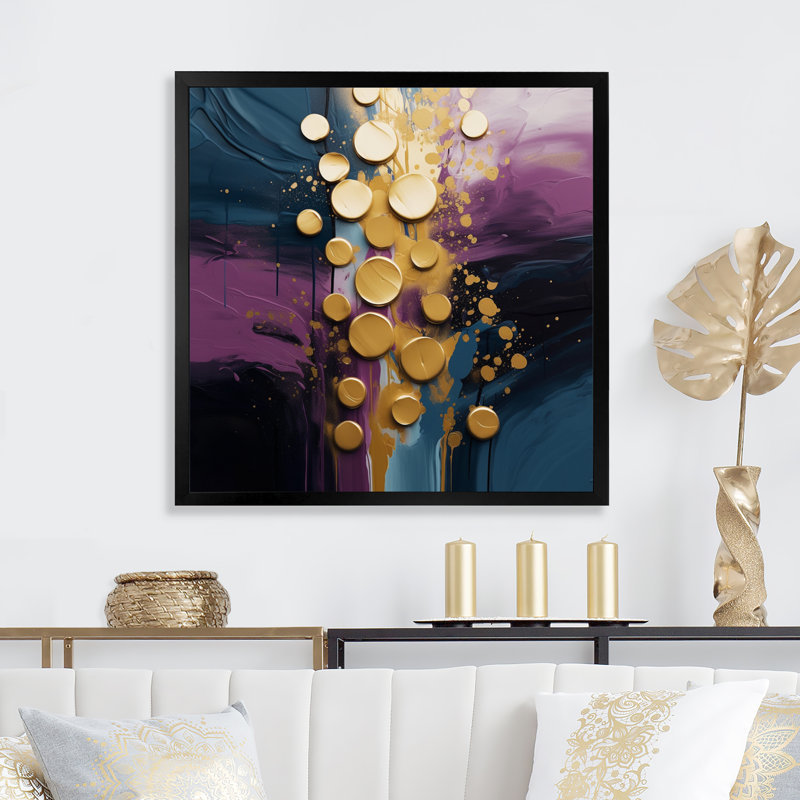 Naytahwaush, réalités mauves et bleues sur toile III - Reproduction d'art sur toile, H 16 po x l 16 po x P 1 po