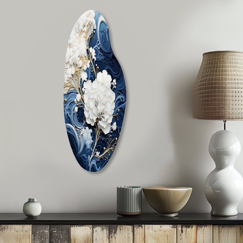 Chukri - Décoration murale irrégulière en forme de spirale, H 30 po x l 11 po