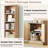 71'' Bookshelf w/2-Door Cabinet 6-Tier Bookcase Tall Storage Cabinet Display Rack