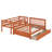 Twin Over Full Bunk Bed With Two Storage Drawers, Convertible Into 2 Beds, Solid Wood Bunk Bed With Ladder And Guardrails-807782177