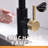 Hands Kitchen Sink Faucet - Touchless Automatic Smart With Pull Out , Black And Gold, Contemporary Look, Ceramic Filled, Brass Material Spray, For Sink, Filler,-790484121