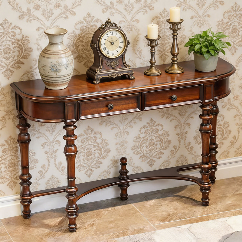Elegant Roman column console table