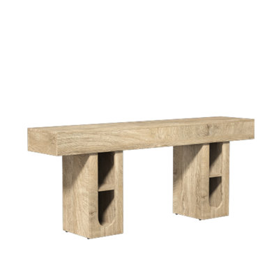 Console Table with Storage Shelves