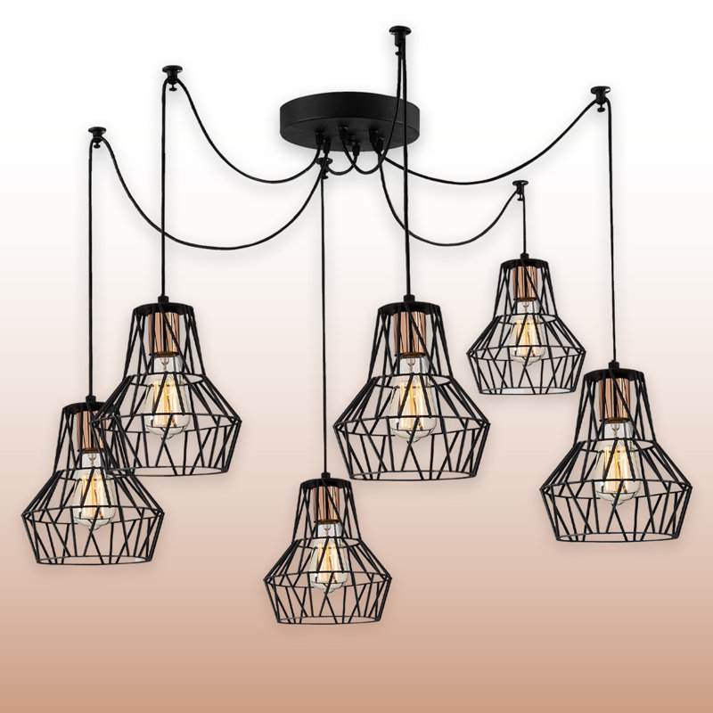 Lustre en métal 6 lumières