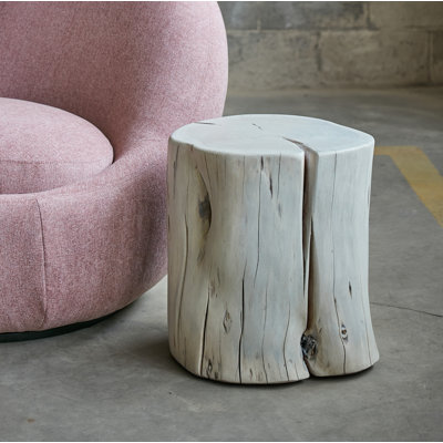 Brookleigh Solid Wood Stump Accent Stool by Wade Logan