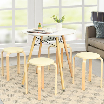 Chaise d'appoint empilable en beige