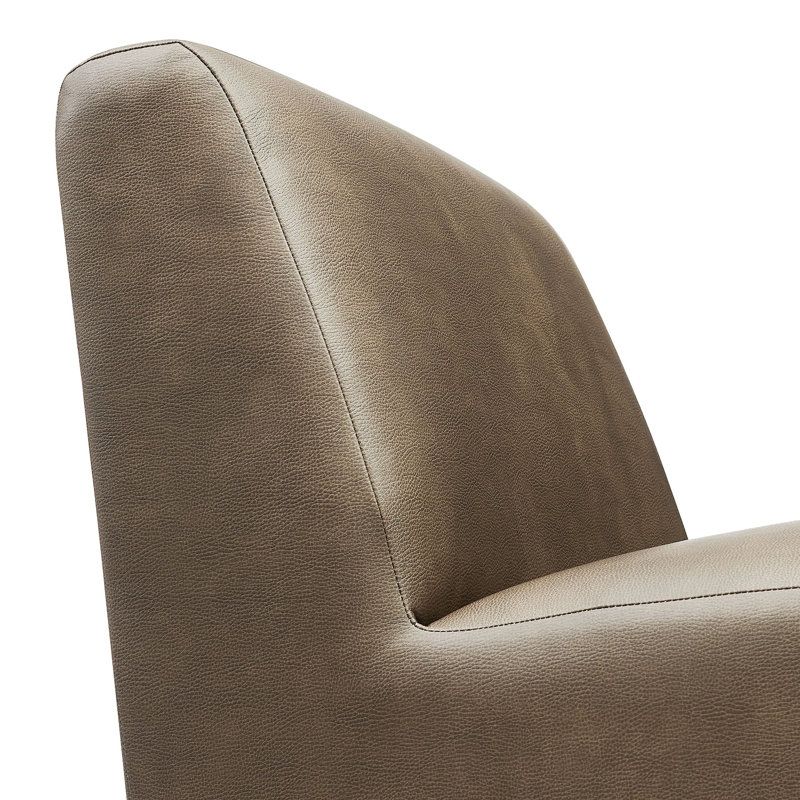 Time Well Spent Vegan Leather Chair, Roast