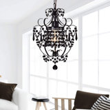 Modern Mini Crystal Chandelier, Small Hanging Light Fixture with 1 Light