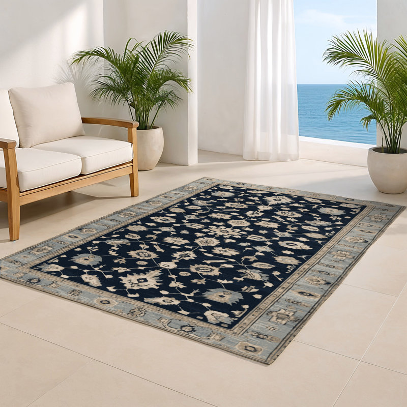 Overdyed Beige Indoor and Outdoor Area Rug, Rectangle 3' x 5'