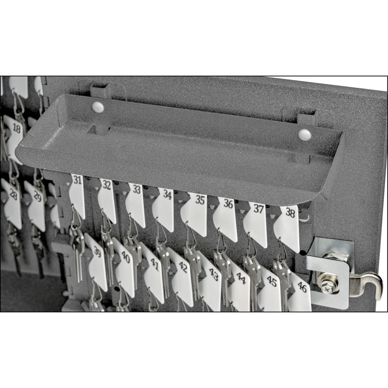 White Granite Steel Wall-Mount Security Key Cabinet with Lock