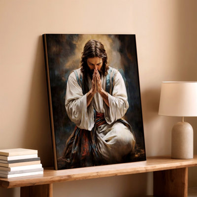 Impression sur toile, portrait de prière religieuse