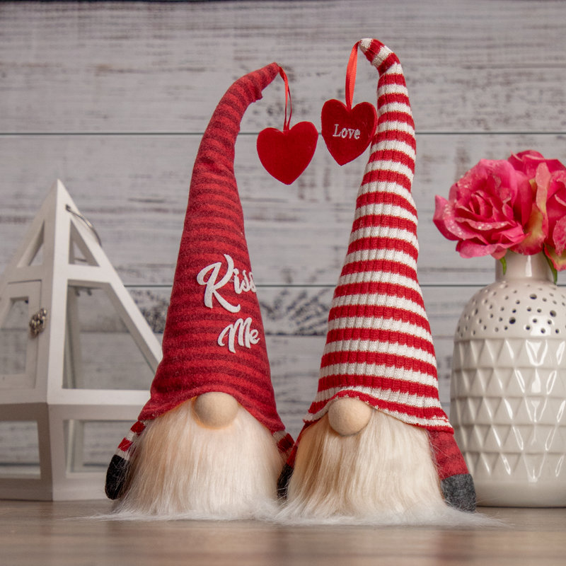 Chapeau rayé rouge et blanc 13,5 po
