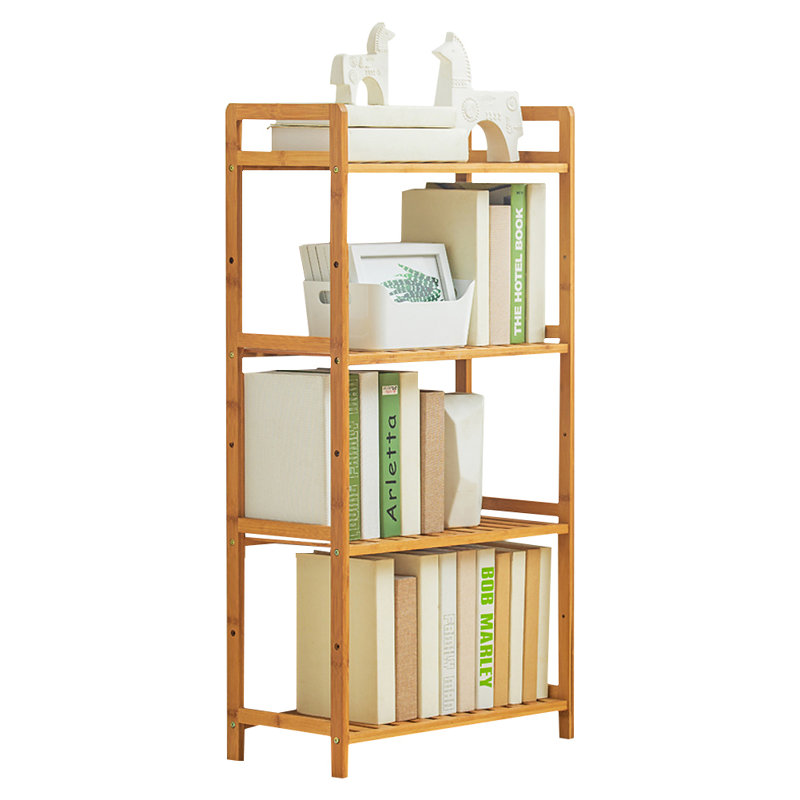 Audriel Bamboo Bookcase, (4 Shelves) 100cm H x 35cm W x 25cm D