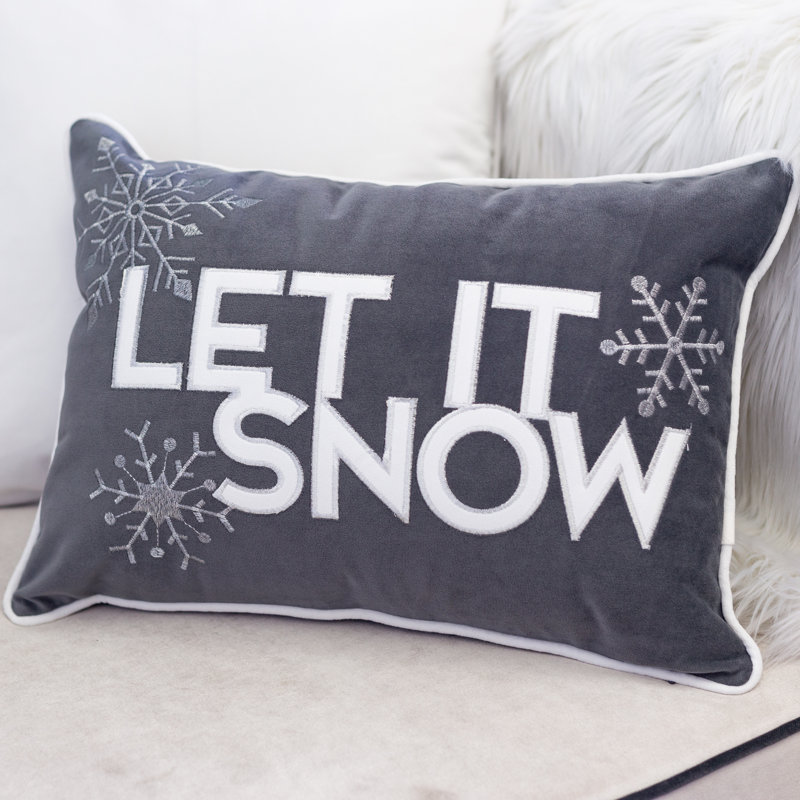 Coussin en velours Nneka Let It Snow
