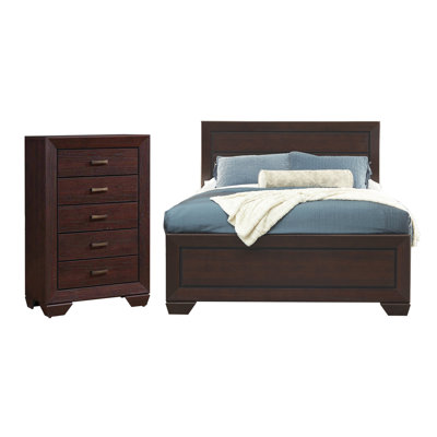 Ensemble de chambre à coucher avec commode 2 pièces Houston
