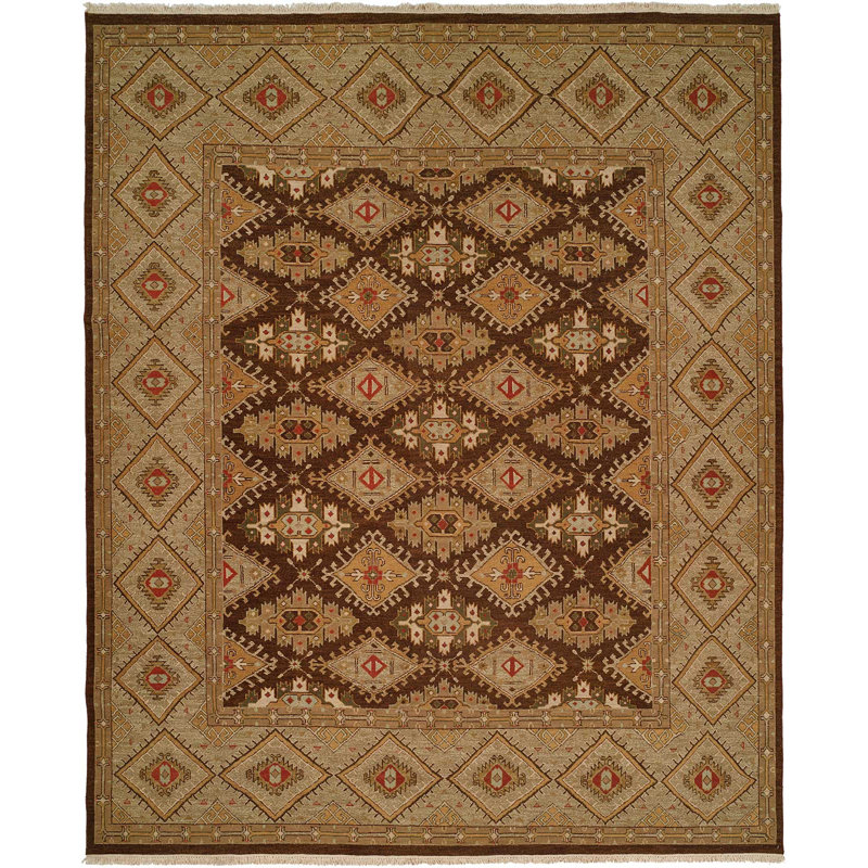 Forbesganj Flatweave Wool Geometric Area Rug, Rectangle 4' x 6'