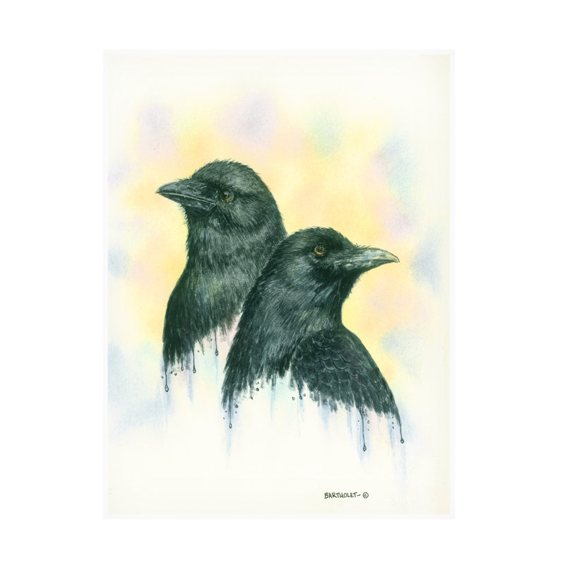 Art sur toile «bolologic Dave Bartholet Dos Crows», H 35 po x l 47 po