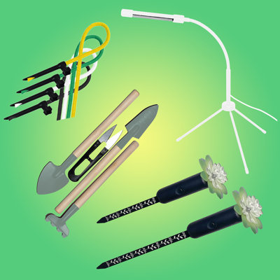 Deluxe Indoor Plant Care Kit with Award-Winning Moisture Alarms, Grooming Tools, Self-Watering Spikes & LED Grow Light