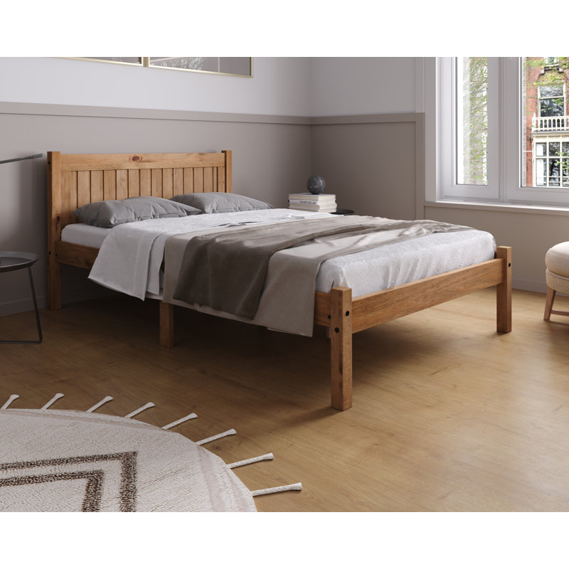 Oslo Bed Frame, Double (4'6), Waxed Pine