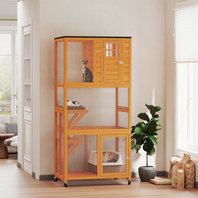 Crisey Outdoor Cat cage,wood