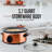 OVENTE 3.7-Quart Manual Slow Cooker with 3 Cooking Settings, Dishwasher Safe Stoneware and Glass Lid, Stainless Steel Body, Removable Oval Pot for Entrees, Soups, Sauces, Stews & Dips, Copper SLO35ACO-49210258