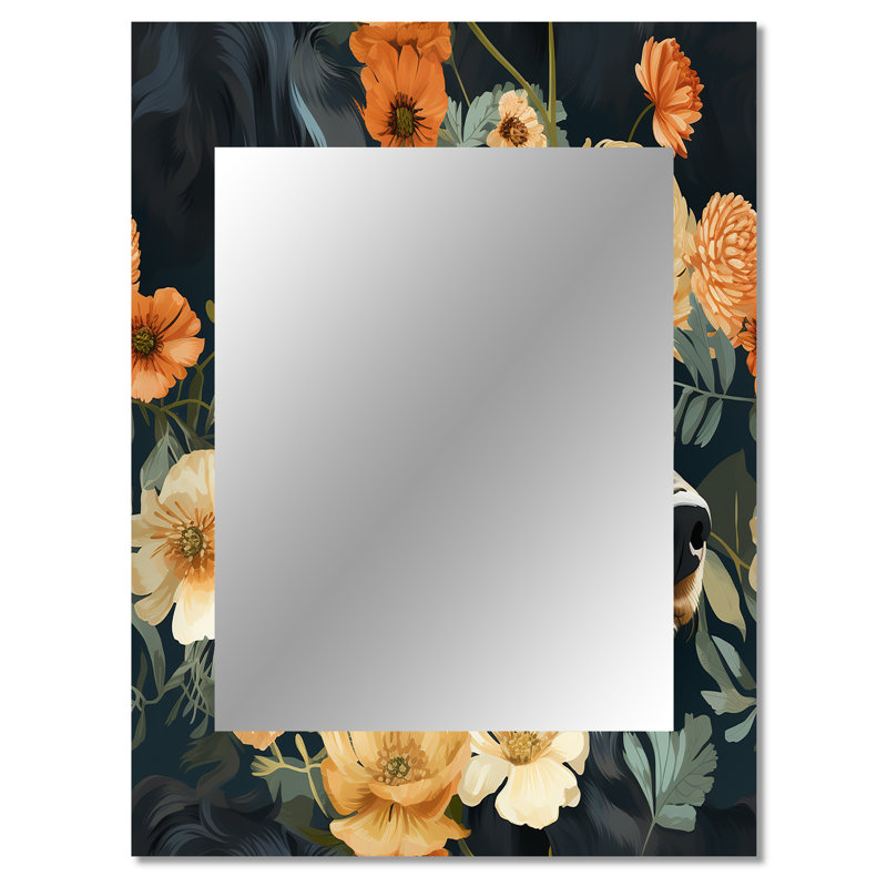 Perkasie Daschund Dog - miroir imprimé animal, miroir mural décontracté unique, impression d'art en métal, 40 po x 30 po