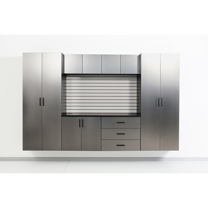 32 In. W X 28 H 20 D Metal Wall Mounted Base Drawer Storage, Series, Metallic Gray, , Heat & Water , Superior Edge Banding Construction Storage Cabinet D, Material