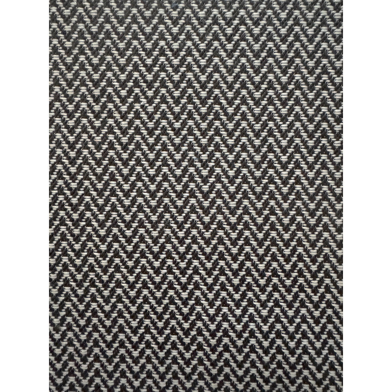 Black and White Herringbone Bay Indoor Outdoor Table Runner 14x72