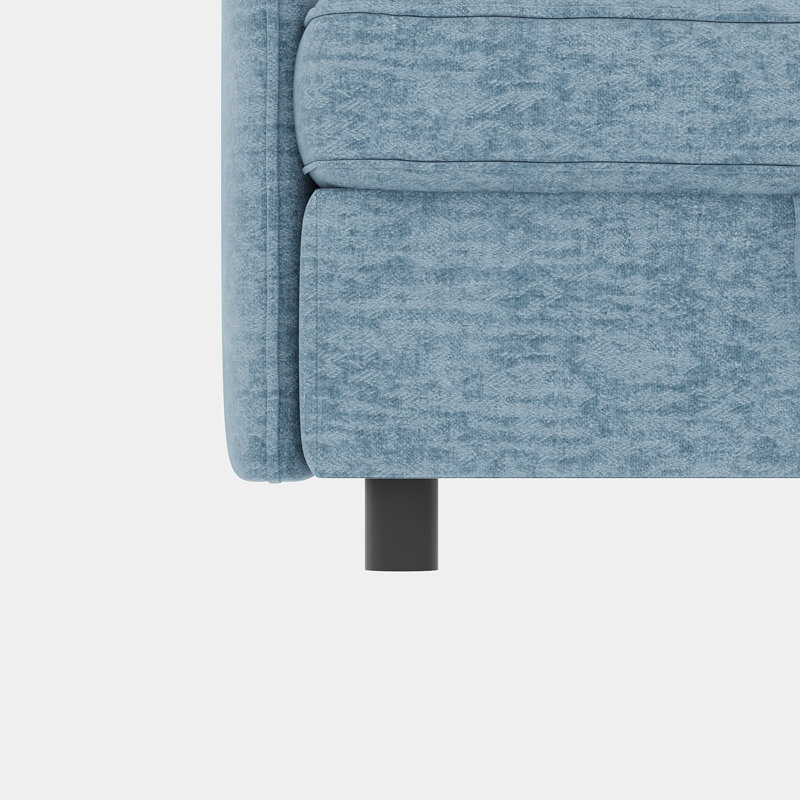 Canapé modulaire bleu antique, tissu chenille, conception moderne et flexible pour la maison