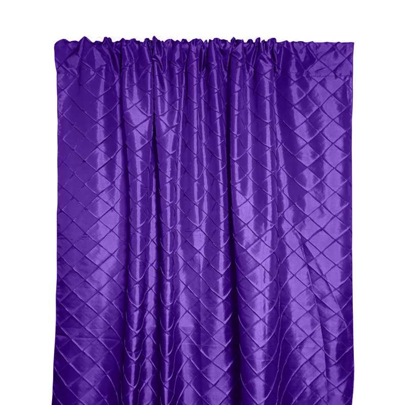Gulshara Semi Sheer Curtain Single Panel, Purple, 54" W x 108" L