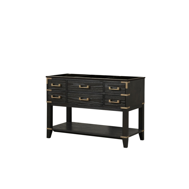 Meuble-lavabo simple en chêne noir 48 po X P 22 po D