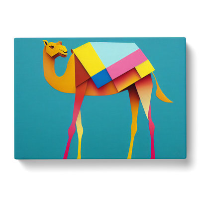 XXX-H1022-WF-8419X Stunning Camel Abstract - Wrapped Canvas Print
