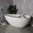 59 Inch Small Size Artificial Stone Solid Surface Freestanding Bathroom Bathtub
