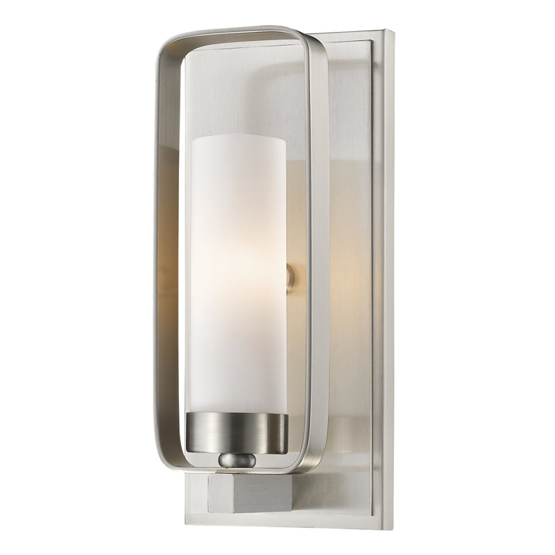 Iniguez Steel Armed Sconce, Brushed Nickel