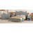 Platform Bed with Retro Headboard-1133785828