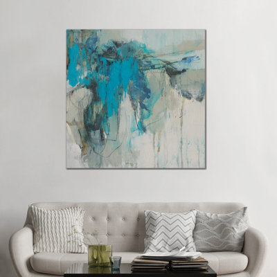Painterly Teal II - Wall Art Print - Wrapped Canvas