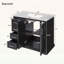 Meuble-lavabo avec lavabo, tablette réglable et 3 tiroirs-1003876491