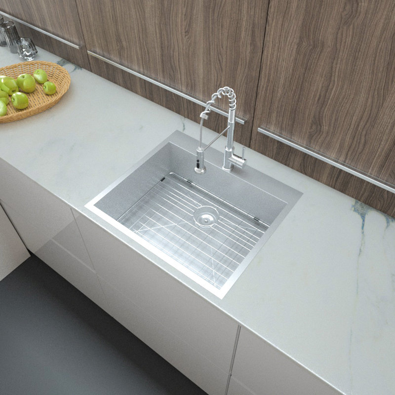 25 " L Drop-In Single Bowl Stainless Steel Kitchen Sink