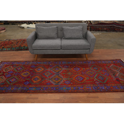 Tapis de couloir géométrique traditionnel 4x11