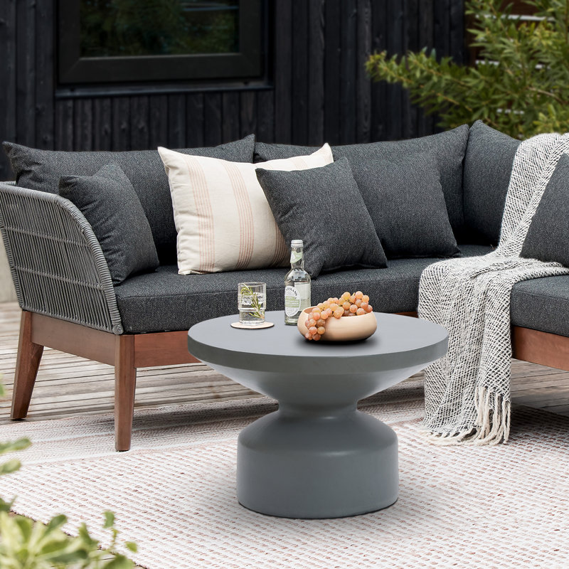 Round Outdoor Coffee Table , 24.21'' in. W 24.21'' in. D