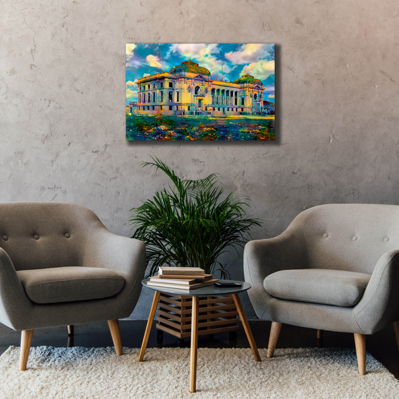 «Mexico Antiguo Edificio De Correos De Veracruz» par Pedro Gavidia, art mural sur toile, 40 po x 26 po, 26" H x 40" W