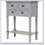 Console étroite avec trois tiroirs de rangement et une tablette inférieure, parfaite pour organiser et améliorer les petits espaces-396978773