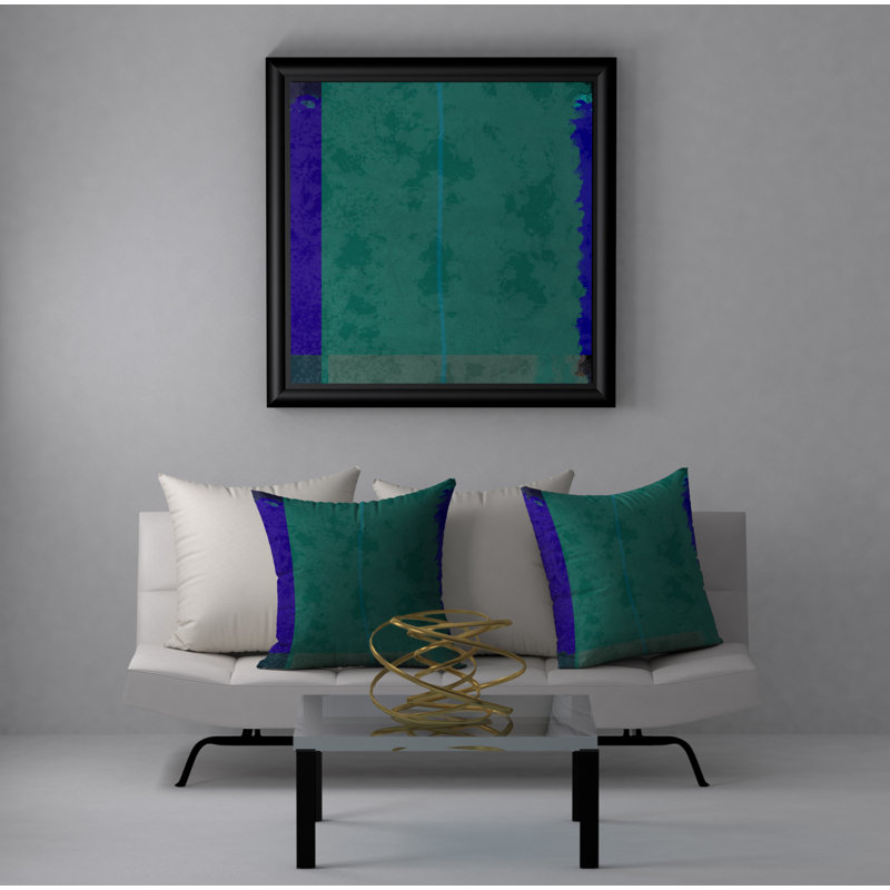 Abstract Reversible Throw Pillow, 24" H x 24" W