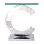 Elvia Glass Top Abstract End Table-37081561