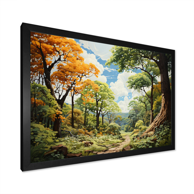 Canopy Portrays Trees Forest II - Landscapes Canvas Art Print42, Noir, H 24 po x l 32 po x P 1 po