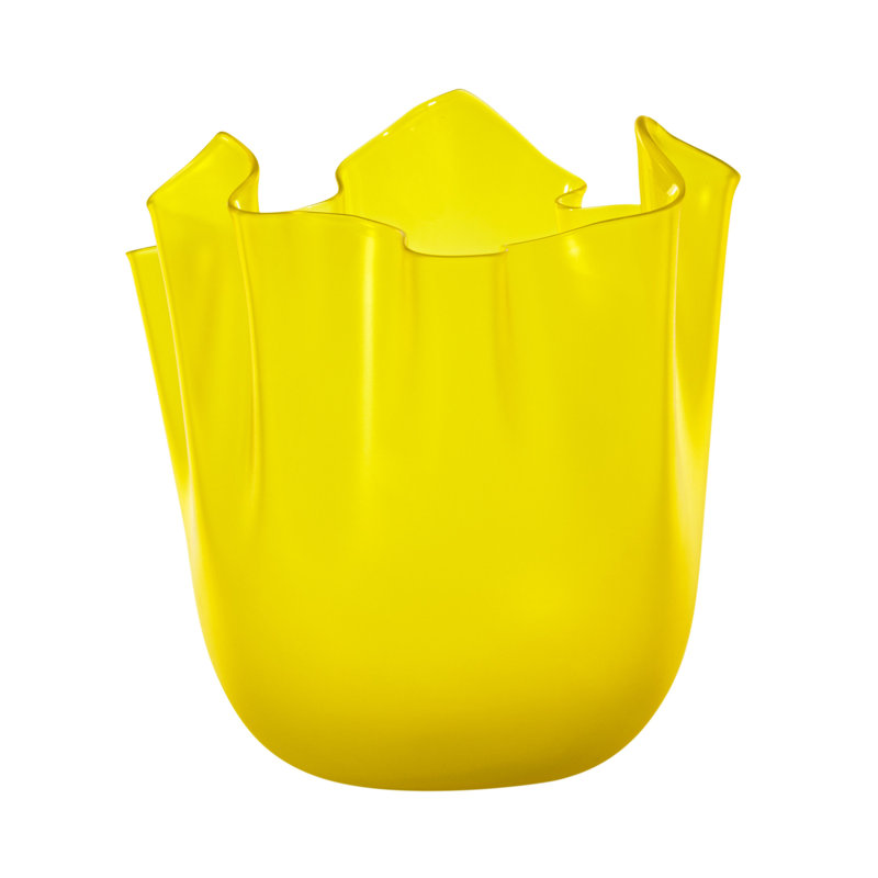 Venini Fazzoletto Vase, 9.45" H x 7.87" W x 7.87" D, Black